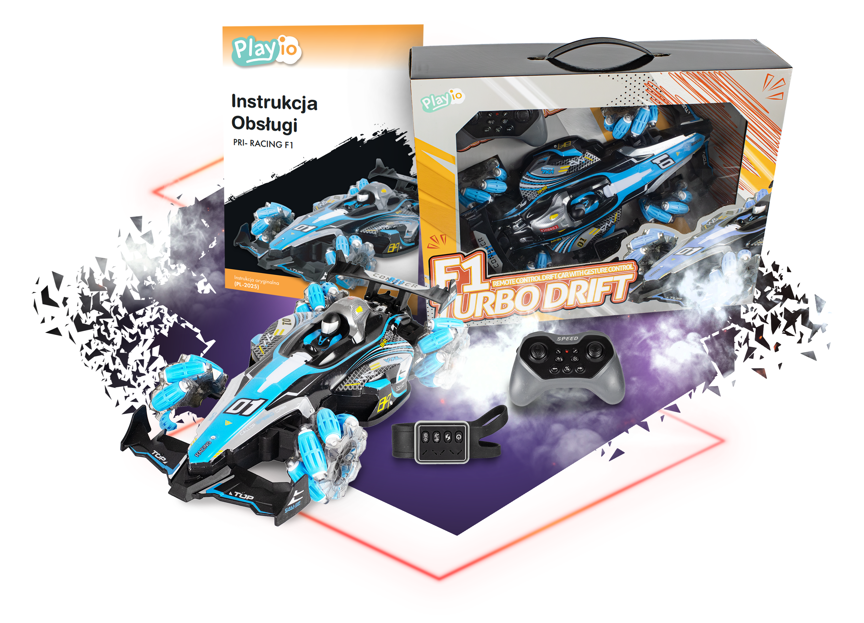 F1 Turbo Drift RC - Gesture Control RC Car with 360° Drift