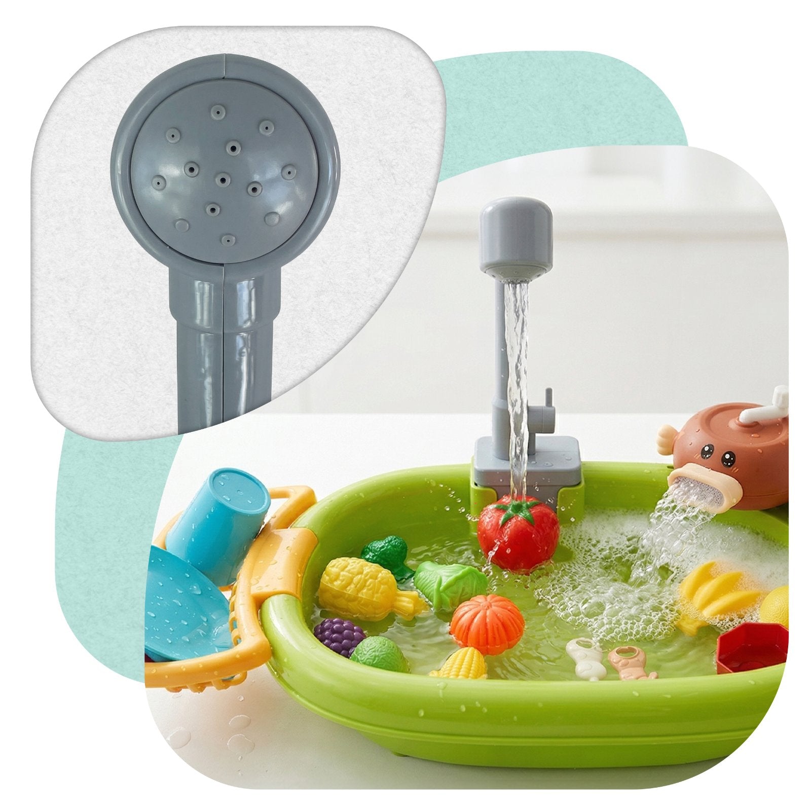 Aqua Sink PLAYIO - Play Sink with Electric Water Pump for Kids 3+
