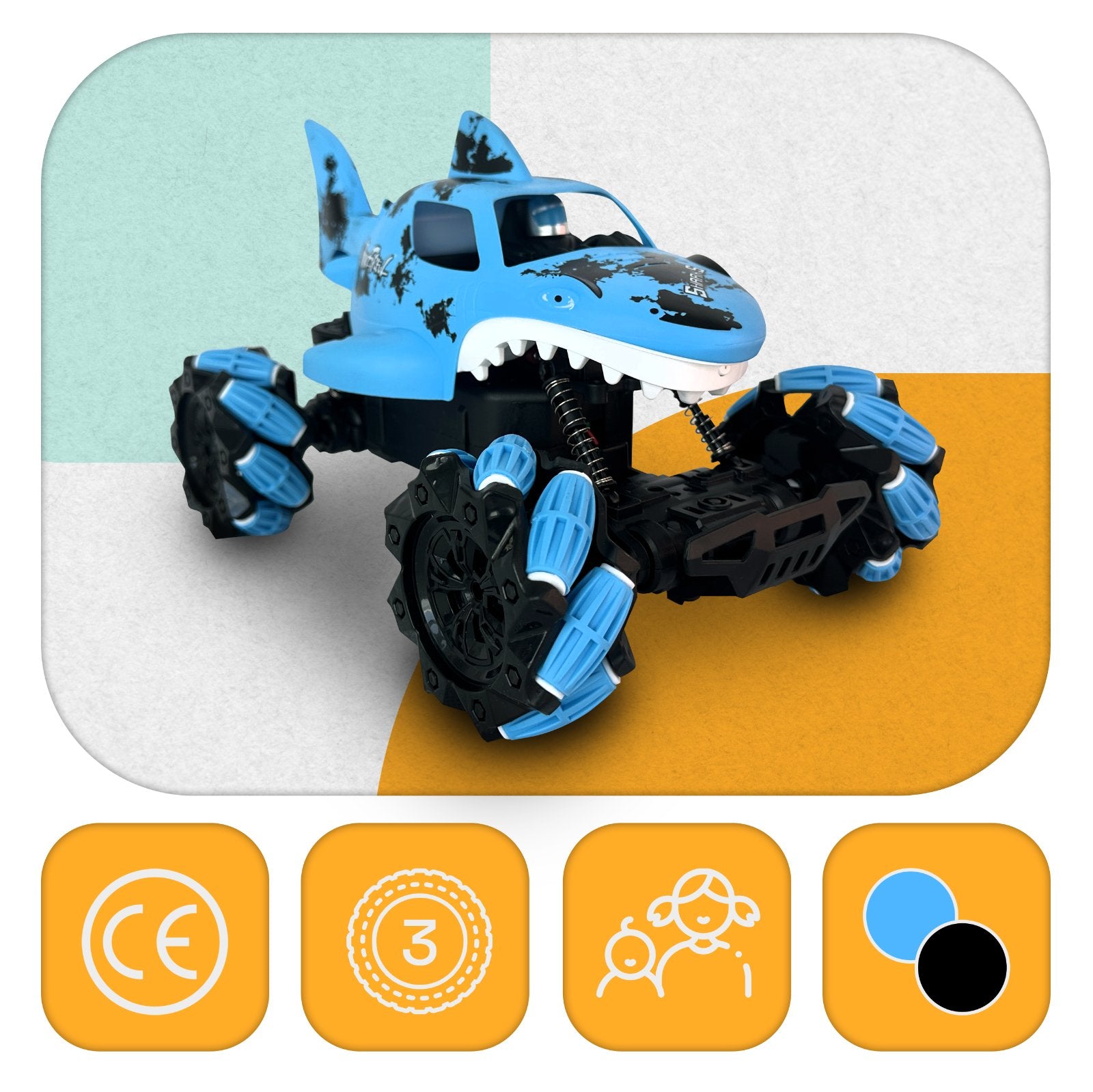 Shark Blaster PLAYIO - RC Car with Water Launchers and Mist Effect