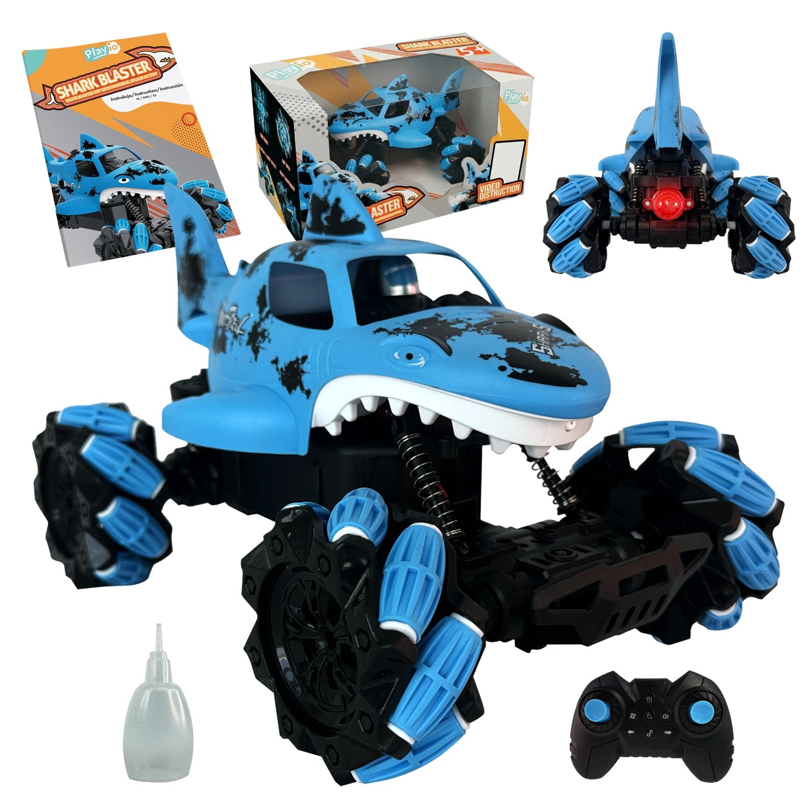 Shark Blaster PLAYIO - RC Car with Water Launchers and Mist Effect