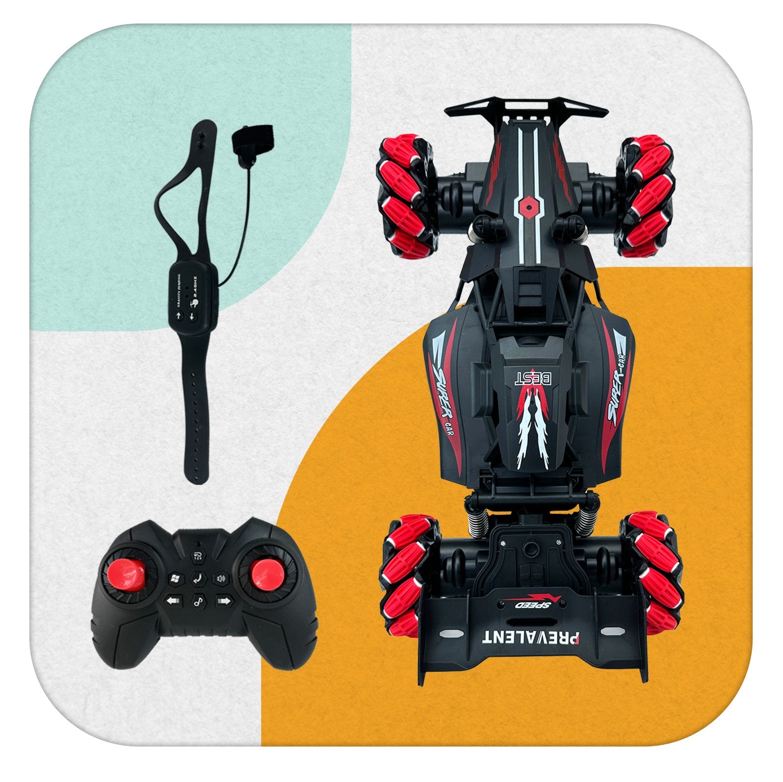 F1 Turbo Drift PLAYIO - RC Car with 360° Drift, Gesture Control and Smoke Effect