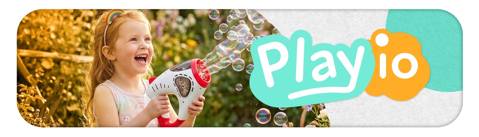 Unicorn Bubble Gun PLAYIO - Mechanical Generator of Hundreds of Bubbles for Children 3+