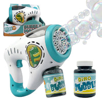 PLAYIO Dinosaur Bubble Gun - Automatic Bubble Machine for Kids