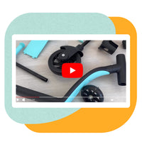 3 in 1 PLAYIO Scooter with LED Light-Up Wheels - Ride-On, Balance Bike and Scooter in One