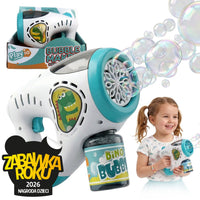 PLAYIO Dinosaur Bubble Gun - Automatic Bubble Machine for Kids