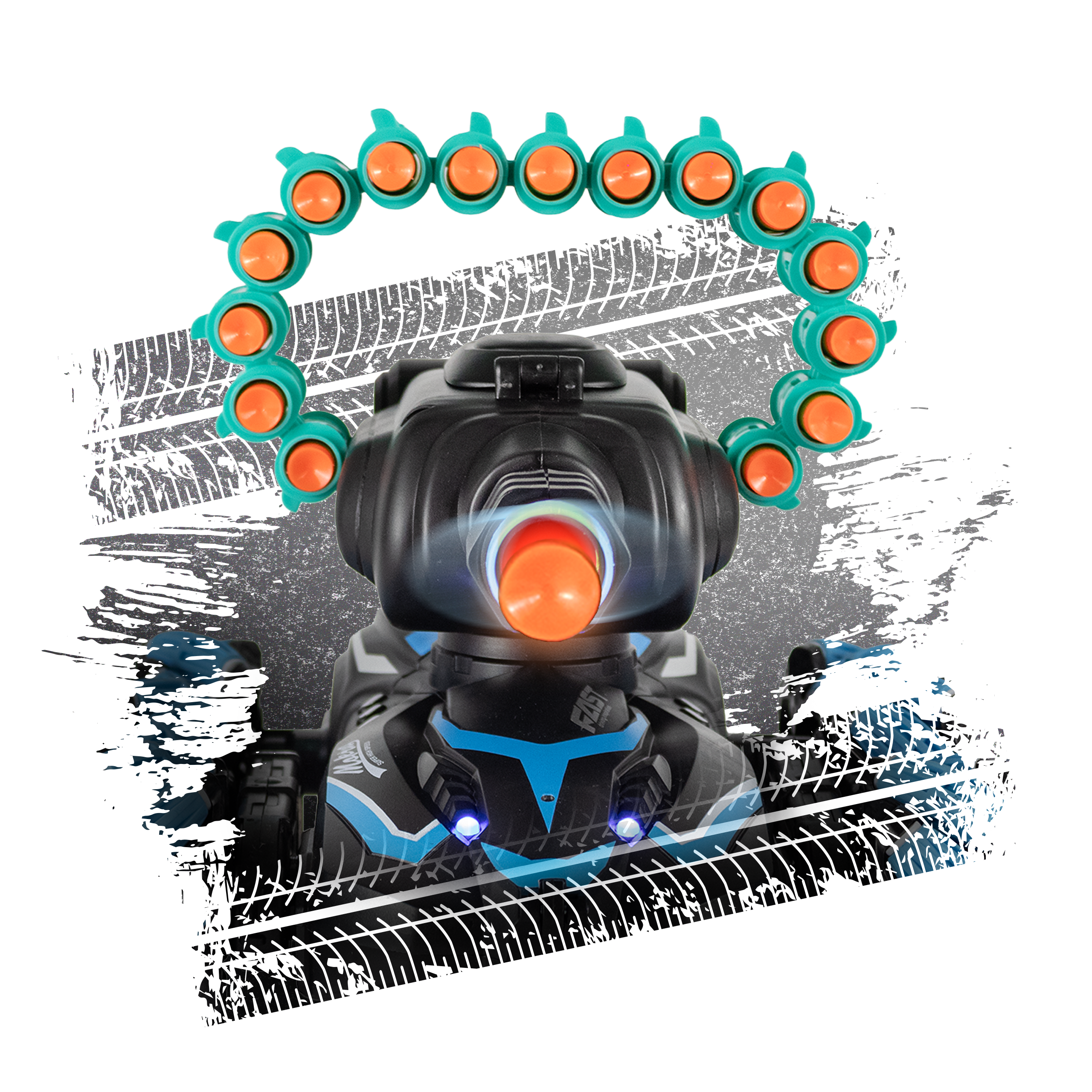 RC Car with Dart Launcher Blaster Racer - 360° Drift and Long-Distance Shooting